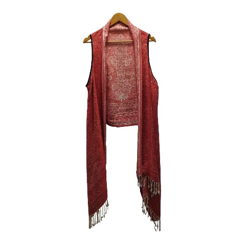 25052 Chaleco Priya Estampada Rosa